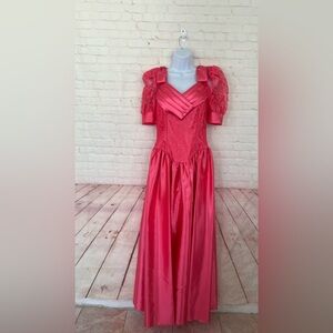 NWOT 80’s ALFRED ANGELO DREAM MAKER BARBIECORE pink wedding dress/Halloween.